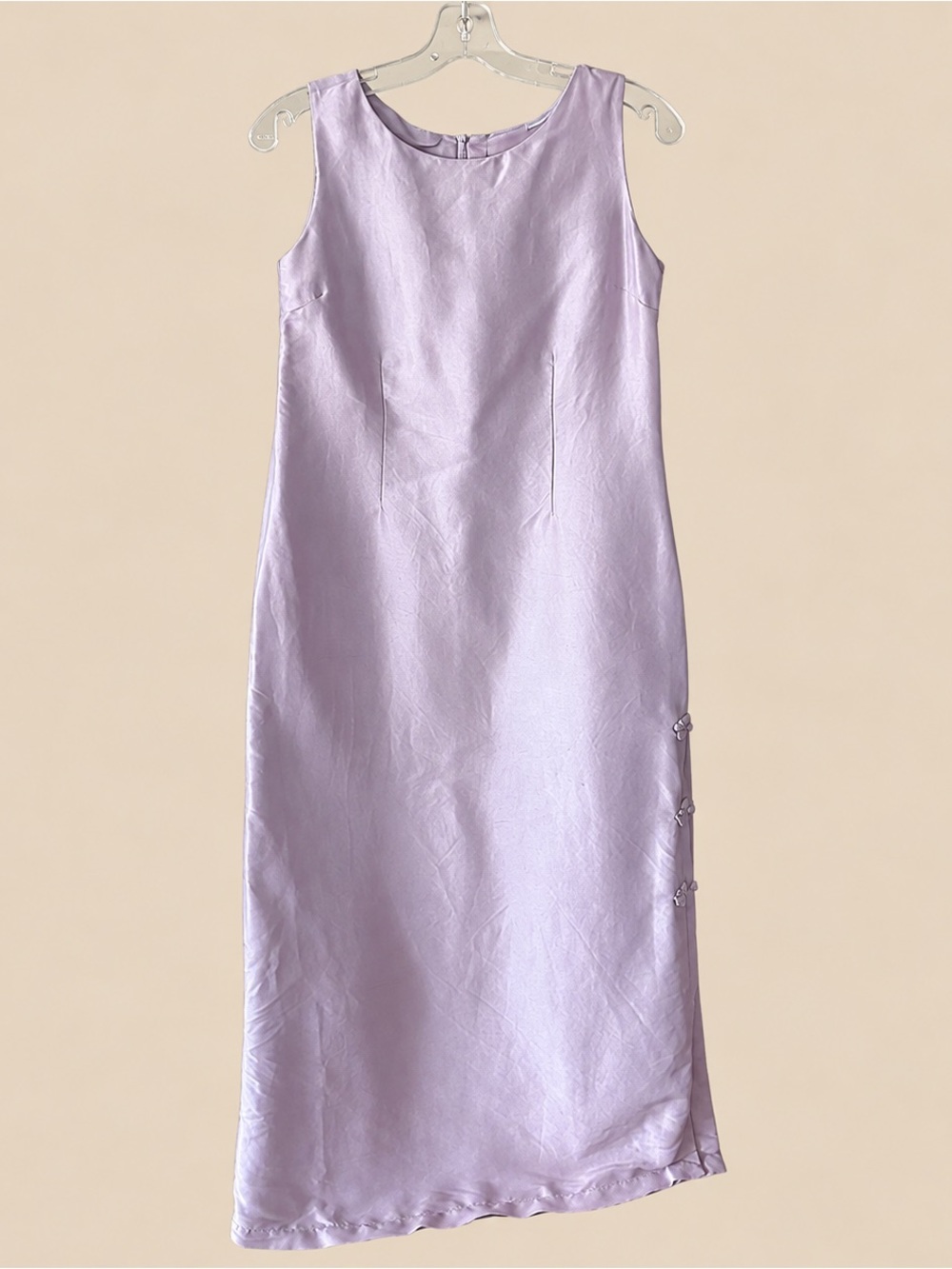 Y2K 100% Silk Maxi Minimalist Dress Vera Wang m/l